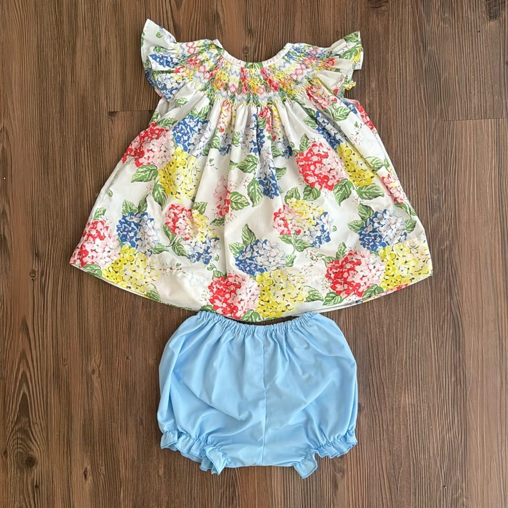 Smocked Sweets 2T Floral Dress and Bloomers